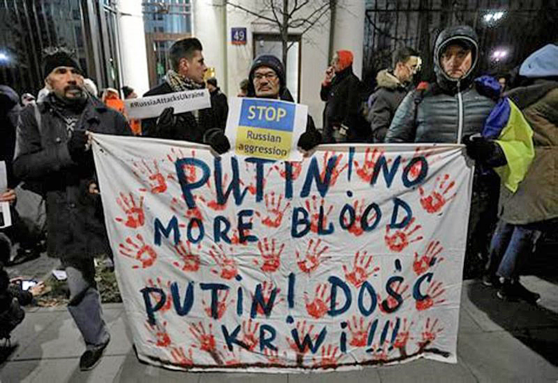 You are currently viewing Fresh protest held in front of Russia Embassy in Berlin