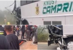 Read more about the article Bus conveying KNUST level 400 students crashes