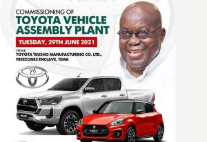 Read more about the article Akufo-Addo commissions Toyota Assembly Plant at Tema