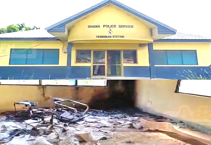 You are currently viewing GA South: Newly built Police station set ablaze at Obom