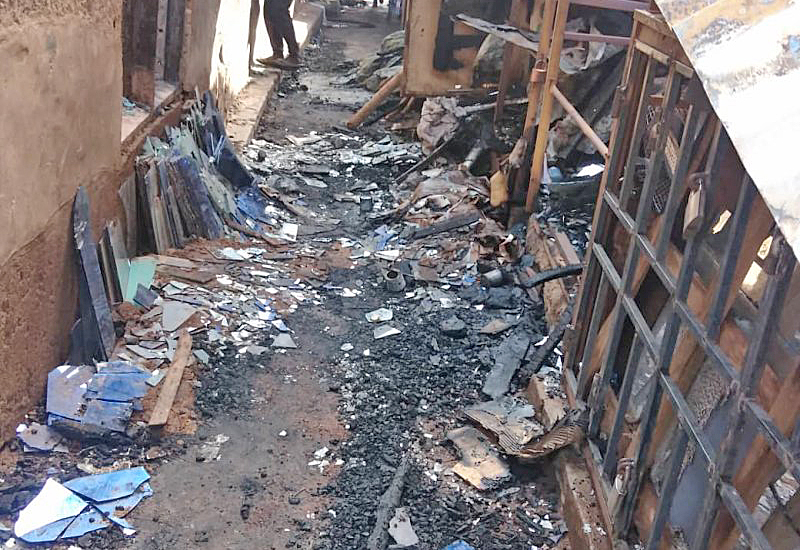 You are currently viewing Five rooms, stores razed by fire in Tamale