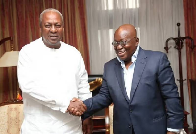 Read more about the article Mahama call on Akufo-Addo to commite to peaceful transfer of power in 2024 elections