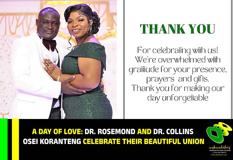 You are currently viewing A Day of Love: Dr. Rosemond and Dr. Collins Osei Koranteng Celebrate Their Beautiful Union