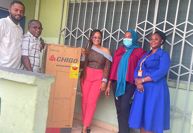 Read more about the article Rand Donates Fridge To Kasoa Polyclinic